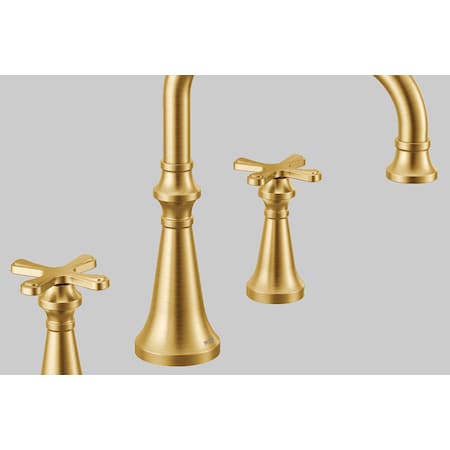 Colinet Brushed Gold Two-handle Roman Tub Faucet